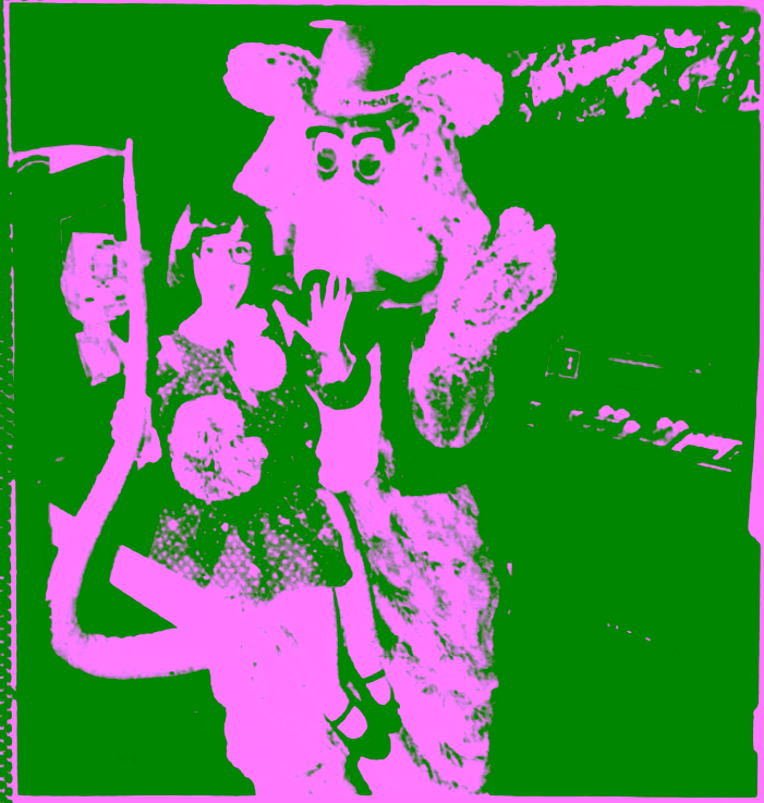 Chuck Walkaroud posing with Toria Costa for Muscular Dystrophy tournament.