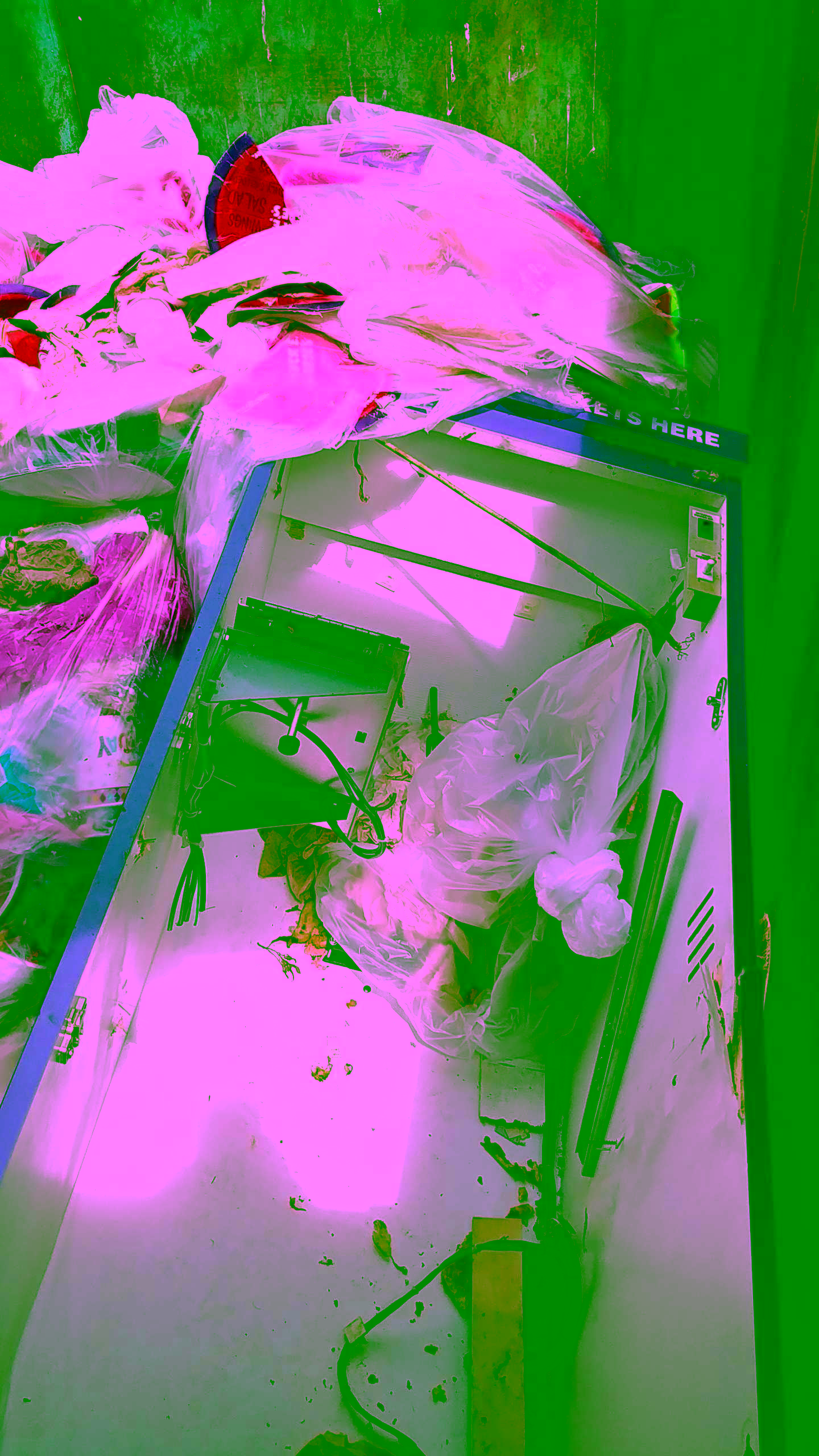 Ticket Muncher in a dumpster.
