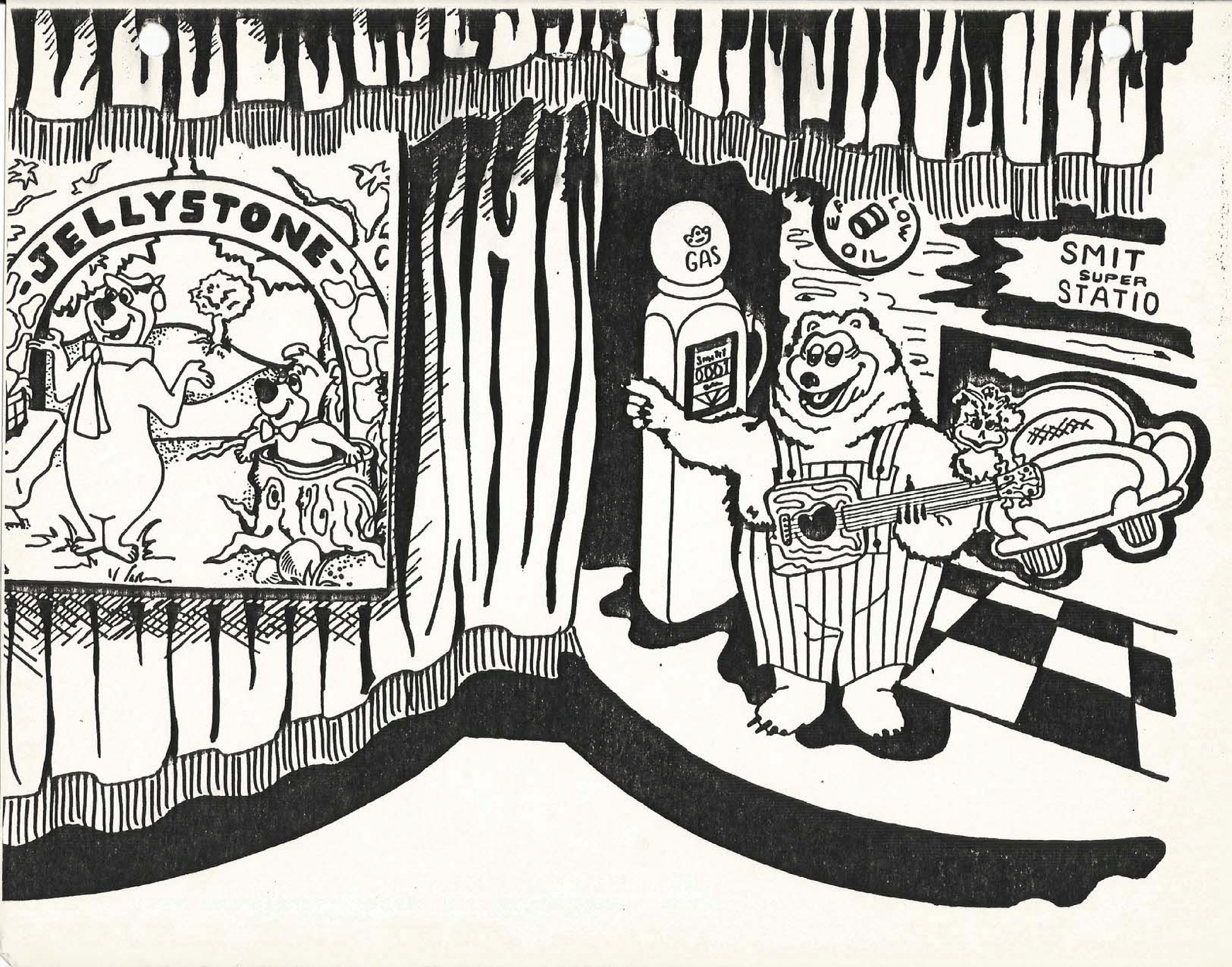 Concept Art of Yogi Bear's stage.