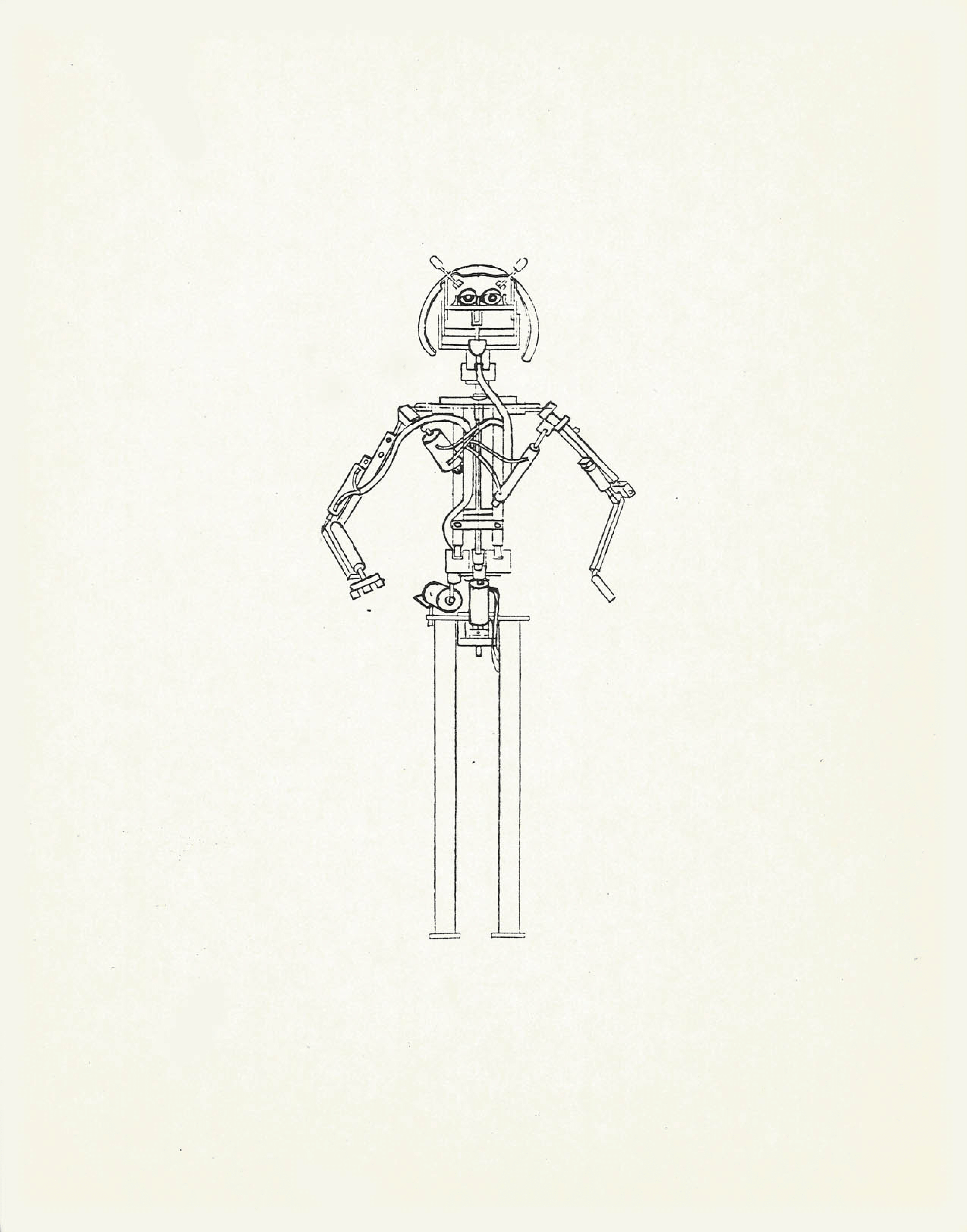 Concept Drawing of Yogi Bear's animatronic