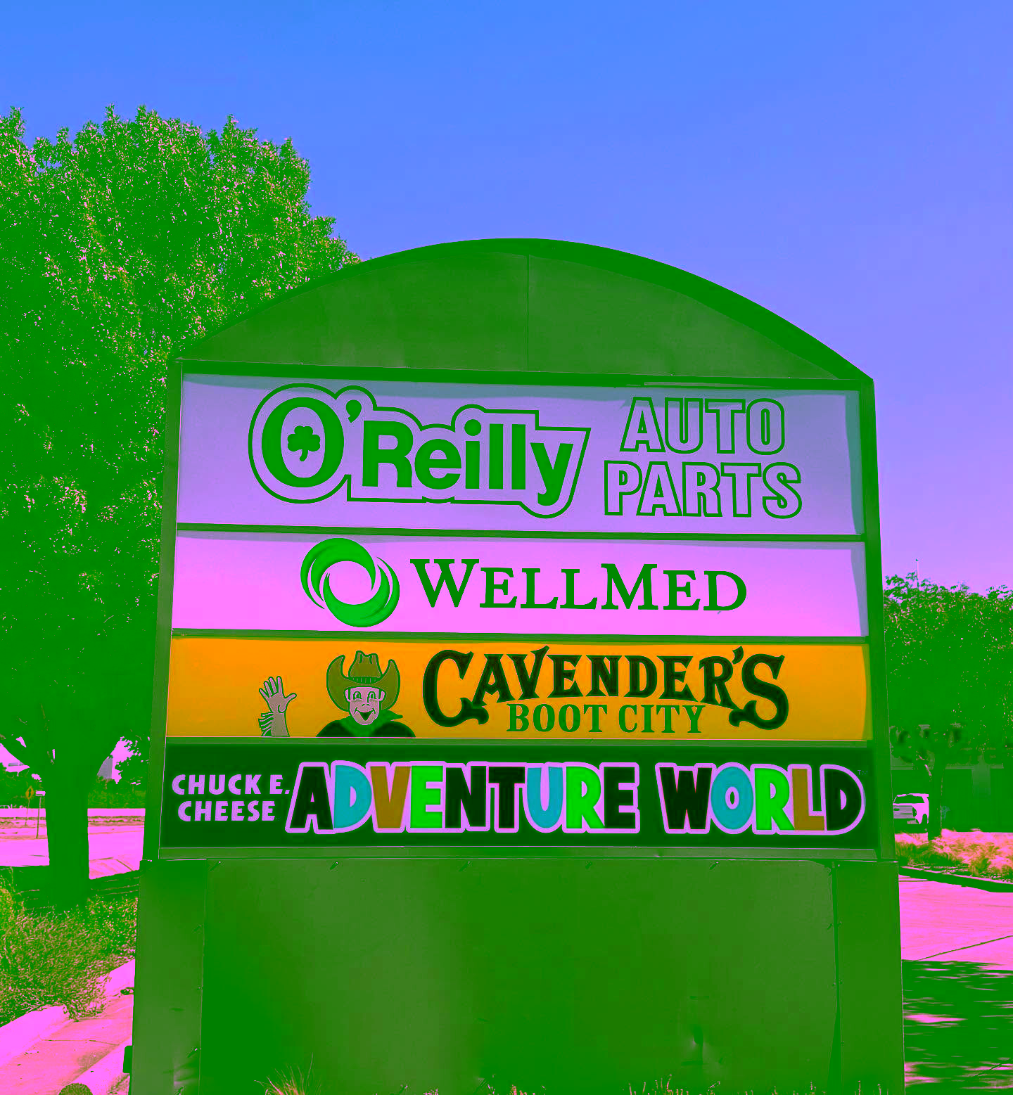 Adventure World exterior signage
