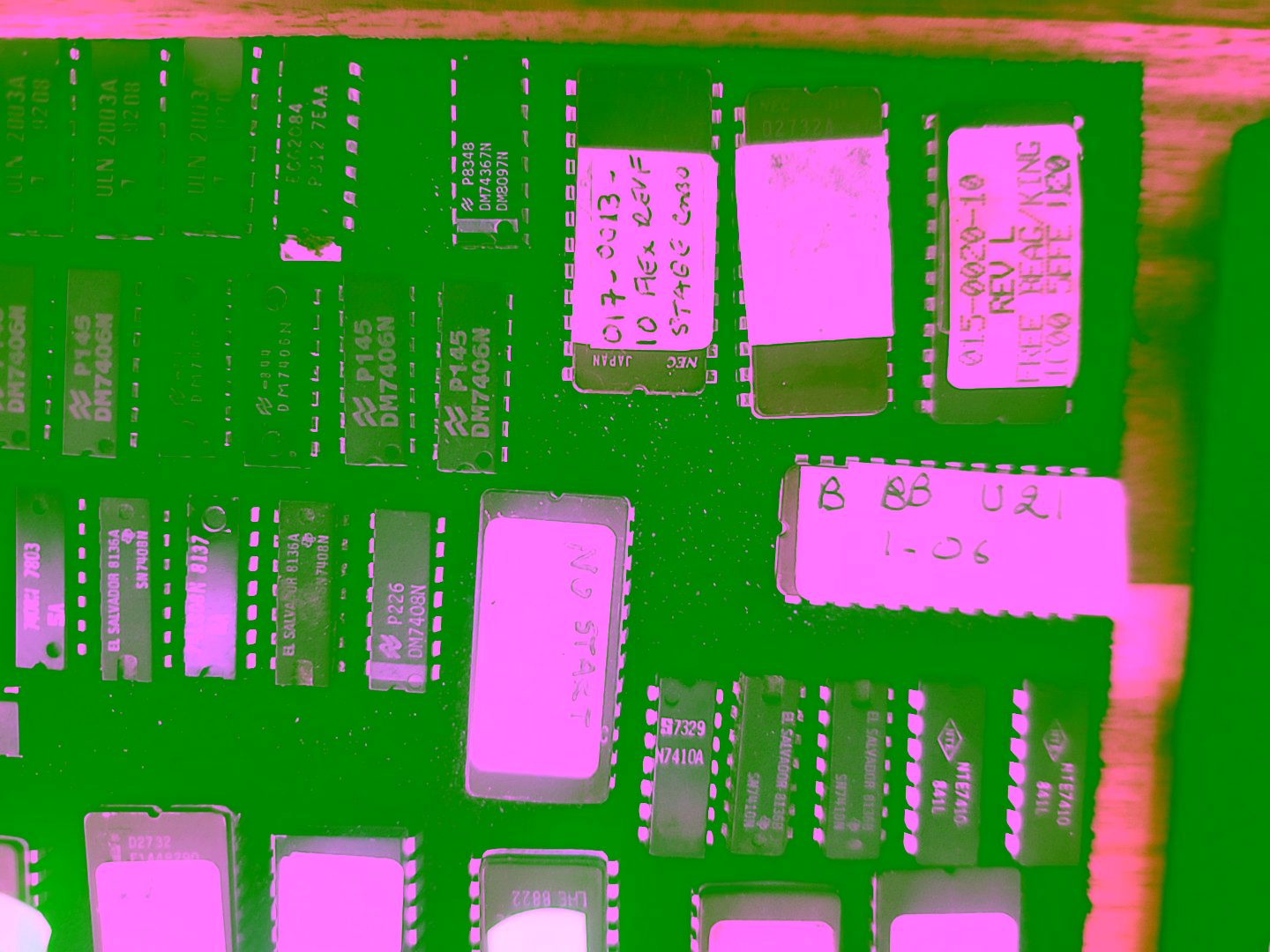 Various EPROMs and ROMs for Chuck E. Cheese arcade games and the Cyberamic Control System